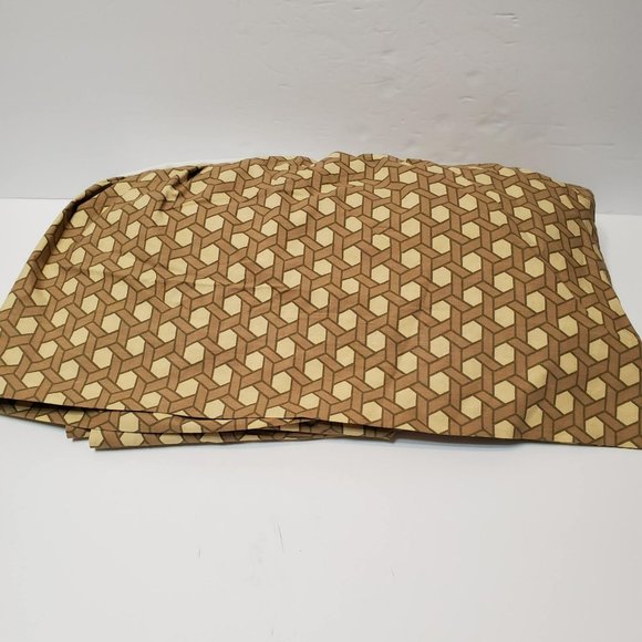 Waverly Bed Skirt / Dust Ruffle, Queen Size, Tan Beige Rattan Trellis Pattern - Picture 1 of 4